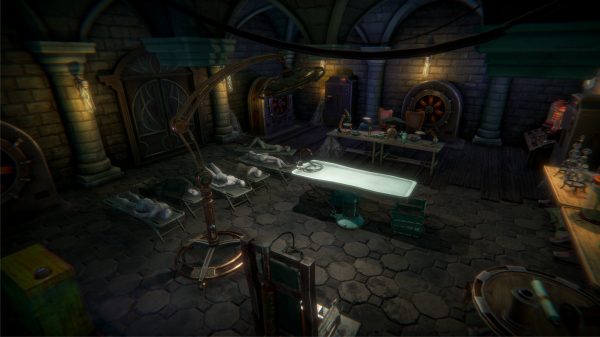 Mad scientist lab scene