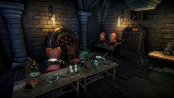 Mad scientist lab scene