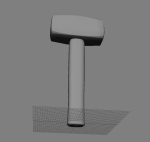 Mallet 3D Model wooden hammer