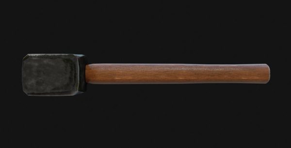 Mallet 3D Model wooden hammer