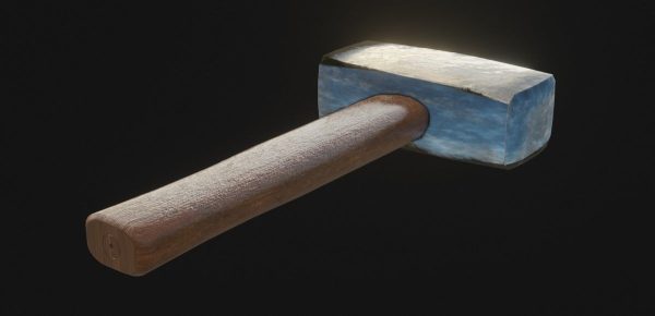 Mallet 3D Model wooden hammer