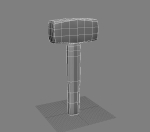 Mallet 3D Model wooden hammer