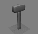 Mallet 3D Model wooden hammer