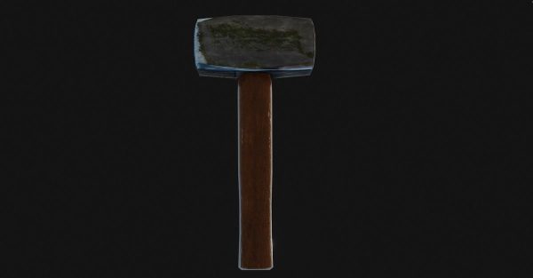 Mallet 3D Model wooden hammer