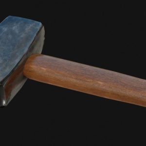 Mallet 3D Model wooden hammer