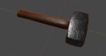 Mallet 3D Model wooden hammer