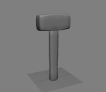 Mallet 3D Model wooden hammer