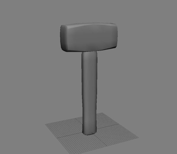 Mallet 3D Model wooden hammer