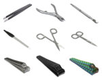 Manicure set teflon-coated stainless steel knife