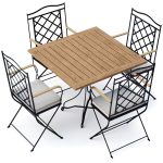 Manutti St-Tropez Dining Chair with Firenze bistro table