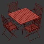 Manutti St-Tropez Dining Chair with Firenze bistro table