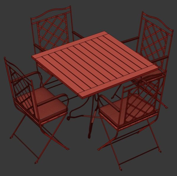 Manutti St-Tropez Dining Chair with Firenze bistro table