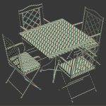 Manutti St-Tropez Dining Chair with Firenze bistro table