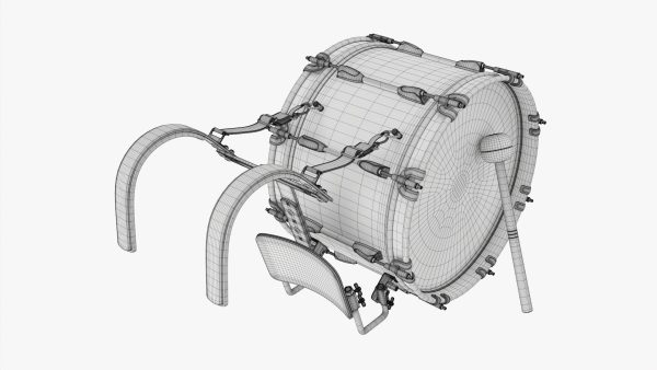 Marching Bass Drum with Carrier 18x10