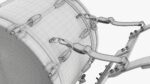 Marching Bass Drum with Carrier 18x10