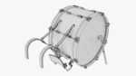 Marching Bass Drum with Carrier 26x12