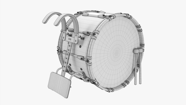 Marching Bass Drum with Carrier