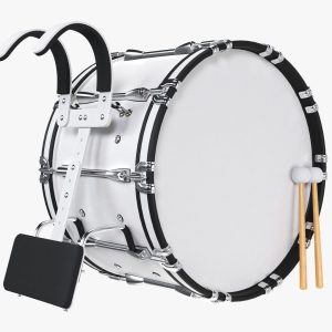Marching Bass Drum with Carrier