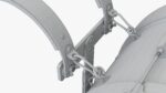 Marching bass drum with carrier pure white