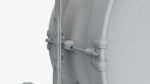 Marching bass drum with carrier pure white