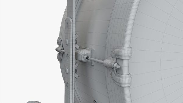 Marching bass drum with carrier pure white