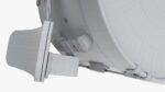 Marching bass drum with carrier pure white