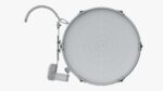 Marching bass drum with carrier pure white