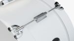 Marching bass drum with carrier pure white