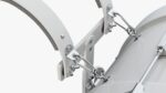 Marching bass drum with carrier pure white