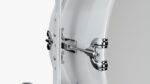 Marching bass drum with carrier pure white
