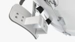 Marching bass drum with carrier pure white