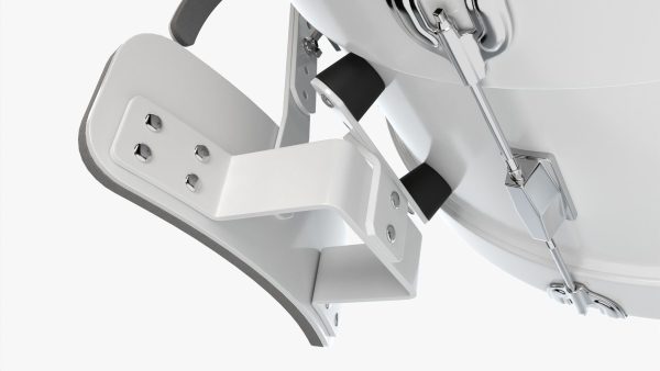 Marching bass drum with carrier pure white