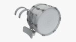 Marching bass drum with carrier pure white