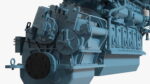 Marine Propulsion Engine Blue