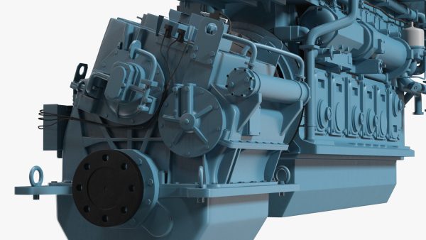 Marine Propulsion Engine Blue