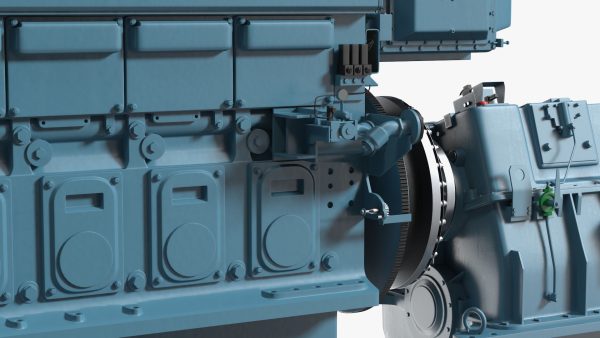 Marine Propulsion Engine Blue