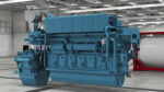 Marine Propulsion Engine Blue