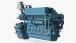 Marine Propulsion Engine Blue