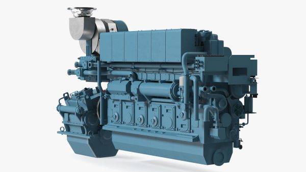 Marine Propulsion Engine Blue
