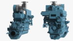 Marine Propulsion Engine Blue