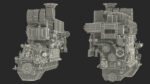 Marine Propulsion Engine Blue