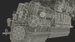 Marine Propulsion Engine Blue