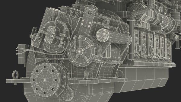 Marine Propulsion Engine Blue