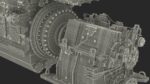 Marine Propulsion Engine Blue