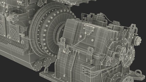 Marine Propulsion Engine Blue