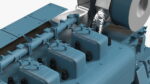 Marine Propulsion Engine Blue