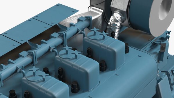 Marine Propulsion Engine Blue