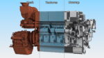 Marine Propulsion Engine Blue