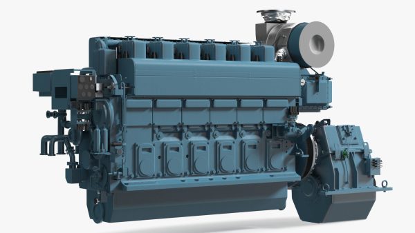 Marine Propulsion Engine Blue