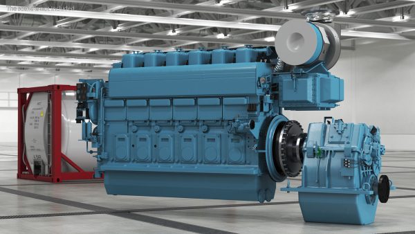 Marine Propulsion Engine Blue